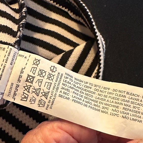 MANGO Casual Short Sleeve Striped Black and White Women's Dress - Picture 10 of 10